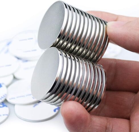 DIYMAG Powerful Neodymium Disc Magnets with Double-Sided Adhesive, Strong Permanent Rare Earth Magnets for Fridge, DIY, Building, Scientific, Craft, and Office Magnets, 1.26 inch Diameter, Pack of 6 in Kuwait