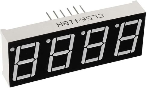 Uxcell الأنود المشترك 12Pin 4 بت 7 قطعة عرض 1.98x0.75x0.31 بوصة 0.55 "أحمر LED عرض أنبوب رقمي 5 قطعة in Kuwait