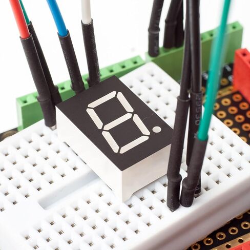 أنبوب رقمي بشاشة LED من PATIKIL، 5 عبوات 7 شرائح 10 دبوس 1 بت 0.9 بوصة × 1.3 بوصة × 0.4 بوصة وحدة عرض LED كاثود مشترك 3.3 فولت للوحة القيادة الإلكترونية، أبيض in Kuwait