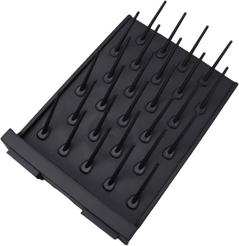 INTBUYING رف تجفيف الزجاجات Pegboard مكتب مثبت على الحائط رمادي 52 أوتاد قابل للإزالة PP الأواني الزجاجية تجفيف تجفيف الرف التعليم ومعدات تنظيف المختبر in Kuwait
