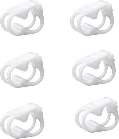Plastic Tubing Clamps, Adjustable Tube Clamp Shut Off Hose Clamp for 1/4" - 1/2" Tube O.D.Water Flow Control Hose Clip Laboratory Pinch Valve, Control Wine Beer Bottle Infusion Bottle - White (6 Pcs) in Saudi Arabia
