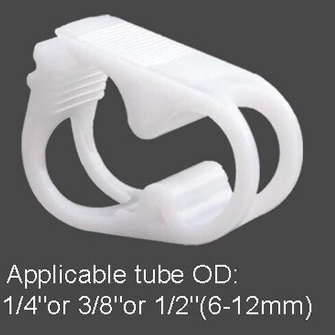 Plastic Tubing Clamps, Adjustable Tube Clamp Shut Off Hose Clamp for 1/4" - 1/2" Tube O.D.Water Flow Control Hose Clip Laboratory Pinch Valve, Control Wine Beer Bottle Infusion Bottle - White (6 Pcs) in Saudi Arabia