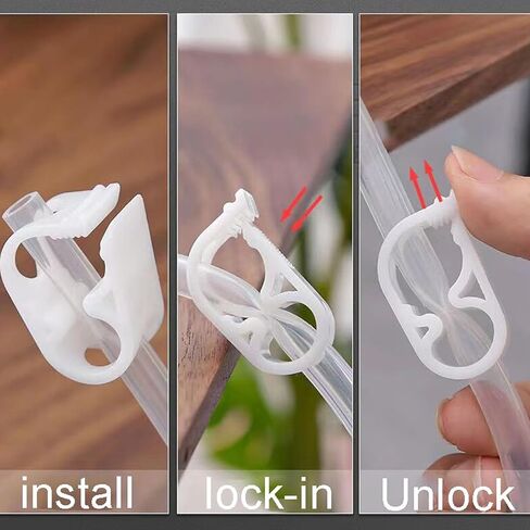 Plastic Tubing Clamps, Adjustable Tube Clamp Shut Off Hose Clamp for 1/4" - 1/2" Tube O.D.Water Flow Control Hose Clip Laboratory Pinch Valve, Control Wine Beer Bottle Infusion Bottle - White (6 Pcs) in Saudi Arabia