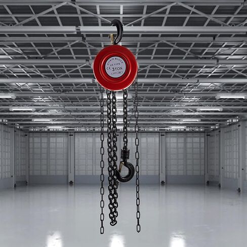 VEVOR Hand Chain Hoist, 2200 lbs /1 Ton Capacity Chain Block, 20ft/6m Lift Manual Hand Chain Block, Manual Hoist w/Industrial-Grade Steel Construction for Lifting Good in Transport & Workshop, Yellow in Saudi Arabia