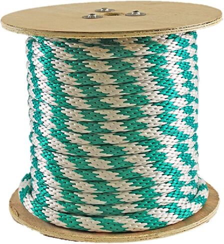 SBP-58140GW Solid Braided Poly Rope - Green/White - 5/8 inch x 140 feet in Saudi Arabia