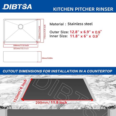 شطف إبريق، شطف إسبرسو، صينية تصريف والتقطير، شطف زجاجي من الفولاذ المقاوم للصدأ للحوض، شطف رذاذ غسالة الأكواب للمنزل والمطبخ والفندق والمطعم (12.8 × 6.9 × 0.9 بوصة، أسود) in Kuwait
