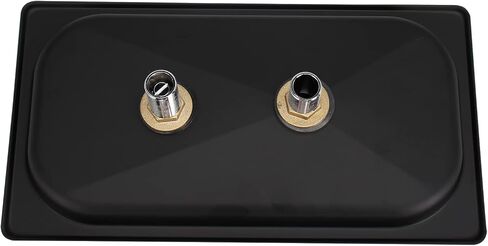 شطف إبريق، شطف إسبرسو، صينية تصريف والتقطير، شطف زجاجي من الفولاذ المقاوم للصدأ للحوض، شطف رذاذ غسالة الأكواب للمنزل والمطبخ والفندق والمطعم (12.8 × 6.9 × 0.9 بوصة، أسود) in Kuwait