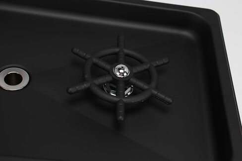 شطف إبريق، شطف إسبرسو، صينية تصريف والتقطير، شطف زجاجي من الفولاذ المقاوم للصدأ للحوض، شطف رذاذ غسالة الأكواب للمنزل والمطبخ والفندق والمطعم (12.8 × 6.9 × 0.9 بوصة، أسود) in Kuwait