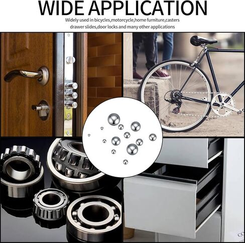 560 Pcs 2-10mm Assorted Bicycle Bearing Balls, Metric Precision Stainless Steel Bike Bicycle Wheel Metal Bearing Balls Assortment Kit - 13 Sizes in Kuwait