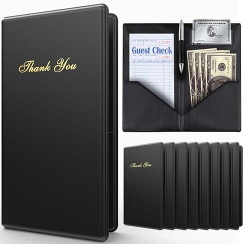 مقدمو الشيكات من الميزانية للمطاعم - 20 حزمة من دفاتر شيكات الضيوف للخوادم - حامل الشيكات - دفتر الشيكات in Saudi Arabia