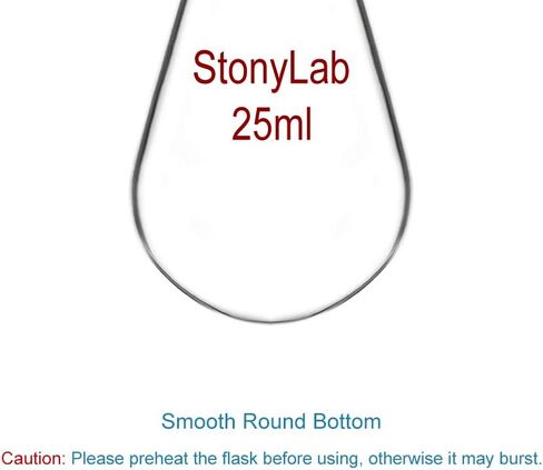 StonyLab زجاج البورسليكات 500 مل قارورة استرداد ذات جدار ثقيل ورقبة واحدة قارورة مبخر دوارة، مع وصلة خارجية 24/40 - 500 مل in Saudi Arabia