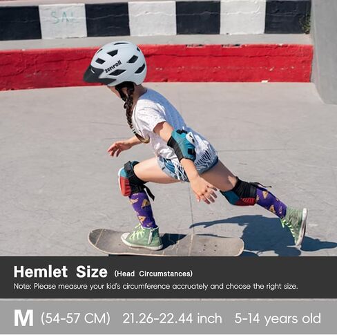 Kids Helmet, Kids Bike Helmet with Removable Sun Visor, Lightweight Adjustable Children Bicycle Helmet for Boys and Girls Ages 5-14 in Kuwait