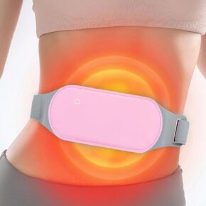 Portable Heating Pad for Period Cramps, Cordless Cramps Pain Relief Belt Warmer on Those Uncomfortable Days Soft Flexible and Washable Menstrual Relief Heating Pad for Less 39inch Waistline in Saudi Arabia