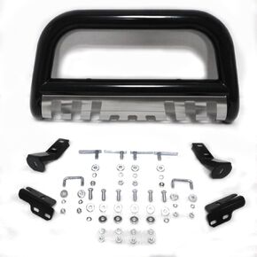 Autoforever 3 "Pront Pulper Bulr Bar Brich Brush Push Tubing أسود مع لوحة زرقاء متوافقة مع 2003-2017 Expedition F150 2003-2014 2016-2017 Navigator Mark in Kuwait