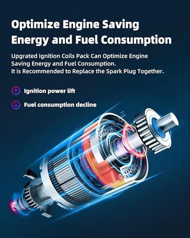 ملفات إشعال السيارة الاحتياطية المحمولة ECCPP متوافقة مع Chevy for Oldsmobile for Pontiac for Saturn 2000-2007 لاستبدال UF391 UF301 للسفر والنقل والإصلاح (عبوة من 1) in Saudi Arabia