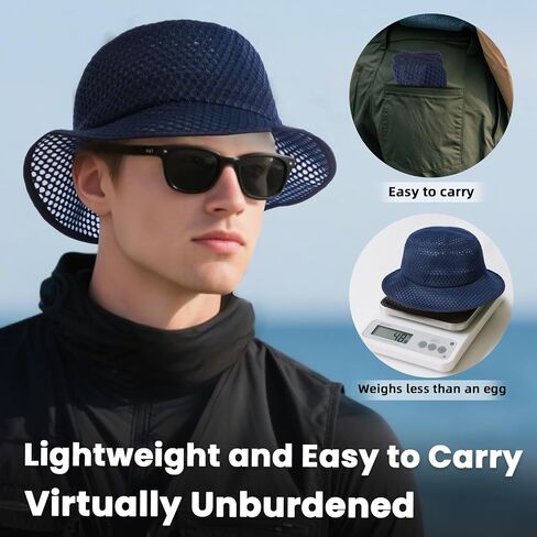 Mesh Bucket Hat for Women: Summer Hats for Men - Breathable Beach Hat - Safari Hat Gardening Hiking Fishing Hats in Saudi Arabia