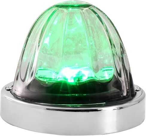 GG Grand General 81653 Amber/Clear Super Star 1 LED Watermelon Glass Steel Light with Stainless Steel Bezel in Saudi Arabia