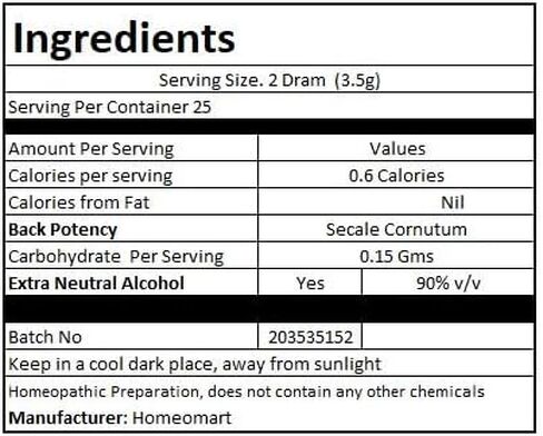Secale Cornutum Homeopathy Pellets (Pills) in 200C Potency, Pack of 3 in Kuwait