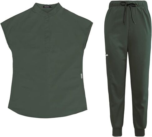 بدلة فرك Niaahinn للنساء Top & Jogger Scrub Pant with Pocket Medical Professionals مجموعة in Kuwait
