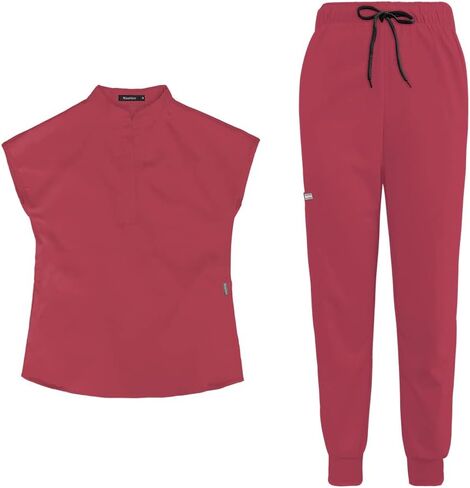 بدلة فرك Niaahinn للنساء Top & Jogger Scrub Pant with Pocket Medical Professionals مجموعة in Kuwait