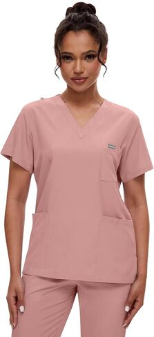 niaahinn Scrubs for Women Set - Classic V-neck Top & Yogga Waistband Jogger Pants with 8 Pockets Breathable Slim Fit Suit in Saudi Arabia