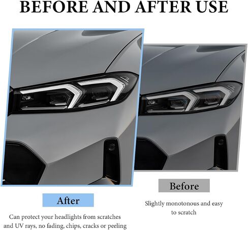 Headlight Vinyl Film Sticker Sheet Roll, 47.2"×11.8" Self-Adhesive Tint Vinyl Film for Car Tail Lights Fog Lights, Air-Release Headlight Tint Wrap Film with Squeegee & Cutter (Light Black) in Saudi Arabia