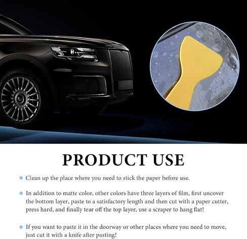 Headlight Vinyl Film Sticker Sheet Roll, 47.2"×11.8" Self-Adhesive Tint Vinyl Film for Car Tail Lights Fog Lights, Air-Release Headlight Tint Wrap Film with Squeegee & Cutter (Light Black) in Saudi Arabia