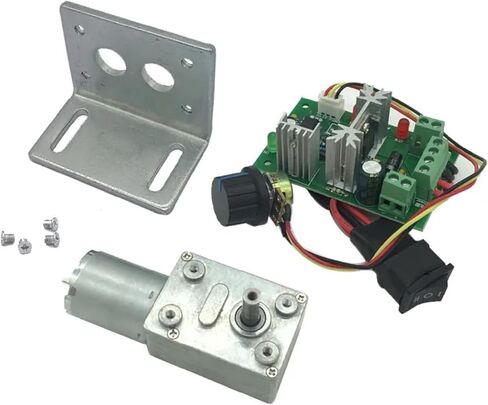 محرك تروس الدودة JGY-370 ، محرك كهربائي 12V DC مع علبة تروس قفل ذاتي ، تروس معدنية ، قابلة للتعديل (12V 40 دورة في الدقيقة) in Saudi Arabia