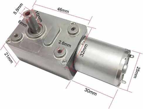 محرك تروس الدودة JGY-370 ، محرك كهربائي 12V DC مع علبة تروس قفل ذاتي ، تروس معدنية ، قابلة للتعديل (12V 40 دورة في الدقيقة) in Saudi Arabia