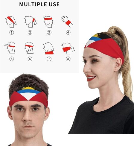 Sports Headband for Men Women Stretch Sweatband Headband Unisex Bandana Outdoor Running Cycling Workout Yoga Gym in Saudi Arabia