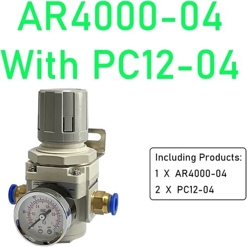 AR2000-02 AR3000-03 1/4'' Air Pressure Regulator Control Compressor Pump Gas Regulating Treatment Units with Gauge Adjustable(AR3000-03 PC12-03) in Saudi Arabia