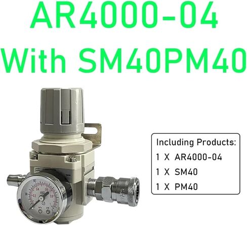 AR2000-02 AR3000-03 1/4'' Air Pressure Regulator Control Compressor Pump Gas Regulating Treatment Units with Gauge Adjustable(AR3000-03 PC12-03) in Saudi Arabia