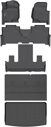 AIPOIL® Floor Mats & Cargo Liner Set for 2017-2022 Honda CRV (Deck in Upper Position) All Weather Protection TPE Anti-Slip Automotive Full Set Custom CR-V Car Mats Accessories - Black in Saudi Arabia