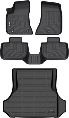 AIPOIL® Floor Mats & Cargo Liner Set for 2017-2022 Honda CRV (Deck in Upper Position) All Weather Protection TPE Anti-Slip Automotive Full Set Custom CR-V Car Mats Accessories - Black in Saudi Arabia