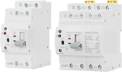 DIN Rail 2P 4p ATS Dual Power Tommoratic Switch Switch المحدد الكهربائي مفاتيح الطاقة دون انقطاع 110 فولت 220V 63A (2P 63A ، 220 فولت) in Saudi Arabia