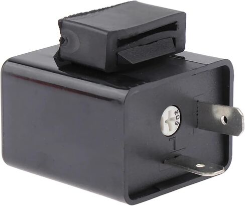 12V Adjustable Frequency Turn Signals Blinker Indicator 2 Pin LED Flasher Relay for Motorcycle Performance Accessories(Black) in Saudi Arabia