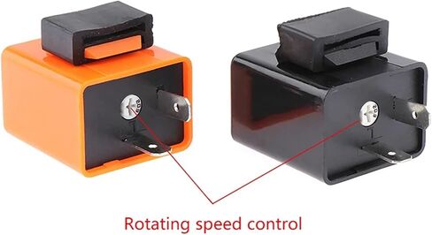 12V Adjustable Frequency Turn Signals Blinker Indicator 2 Pin LED Flasher Relay for Motorcycle Performance Accessories(Black) in Saudi Arabia