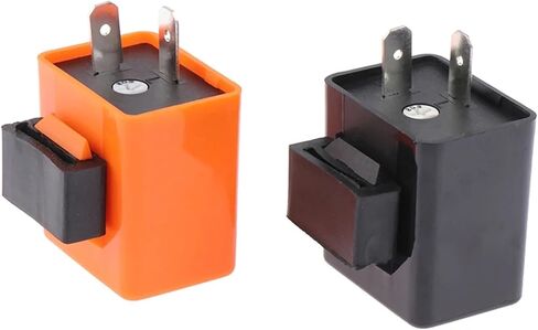 12V Adjustable Frequency Turn Signals Blinker Indicator 2 Pin LED Flasher Relay for Motorcycle Performance Accessories(Black) in Saudi Arabia