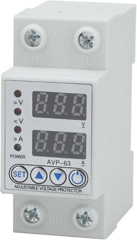 220v 40/63a قابلة للتعديل فوق جهاز الحماية الجهد فوق حد الحماية الحالية ضبط الجهد التتابع (40a) in Saudi Arabia
