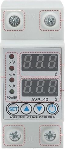 220v 40/63a قابلة للتعديل فوق جهاز الحماية الجهد فوق حد الحماية الحالية ضبط الجهد التتابع (40a) in Saudi Arabia