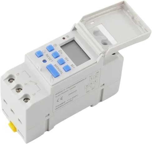 DIN RAIL THC30A THC15A أسبوعي قابلة للبرمجة الكهربائية الرقمية توقيت التبديل الوقت التبديل تمر مرحل الوحدة النمطية 12V 24V 220V (30A ، 12V AC DC) in Saudi Arabia