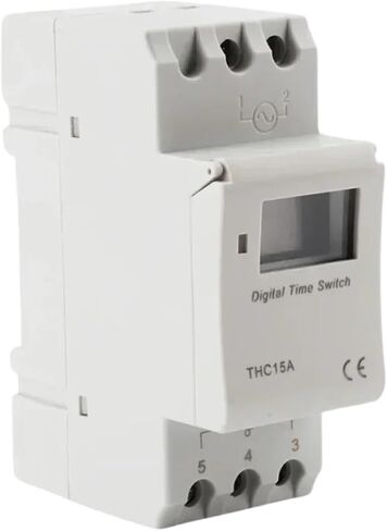 DIN RAIL THC30A THC15A أسبوعي قابلة للبرمجة الكهربائية الرقمية توقيت التبديل الوقت التبديل تمر مرحل الوحدة النمطية 12V 24V 220V (30A ، 12V AC DC) in Saudi Arabia