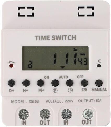 Practical The Time Controller Switch Relay High Power Timer Switch KG316T Display Plastic Switch Relay(80A) in Saudi Arabia