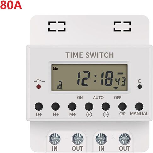 Practical The Time Controller Switch Relay High Power Timer Switch KG316T Display Plastic Switch Relay(80A) in Saudi Arabia