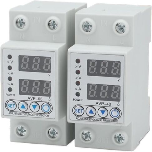 220V 40/63A Adjustable Over Under Voltage Protective Device Over Current Protection Limit Adjust Voltage Relay(63A) in Saudi Arabia