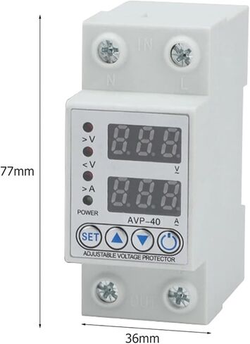 220V 40/63A Adjustable Over Under Voltage Protective Device Over Current Protection Limit Adjust Voltage Relay(63A) in Saudi Arabia