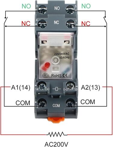 Intermediate Relay Ectromagnetic Industrial Control Relay 2NO 2NC Copper Coil Small 8 Contactor Feet DC 12V 24V AC 220V(24V,Small 8pin-DC) in Saudi Arabia