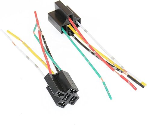 12V 24V 80A 100A 4Pin 5Pin Waterproof Automotive Relay SPDT Car Control Device Car Relays Switch with Relay Socket(12V 5Pin 100A) in Saudi Arabia