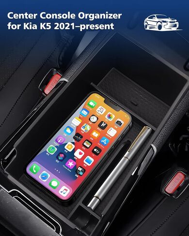FIILINES Center Console Organizer Compatible with Chevrolet Traverse 2018-2021 2022 2023 Center Console Tray ABS Console Insert Tray Traverse Accessories with Blue and Red Mats in Saudi Arabia