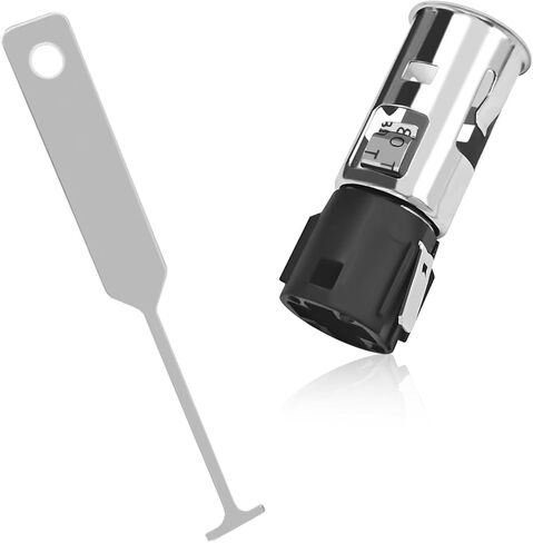 Cigarette Lighter Socket Replacement with Removal Tool, 12V Car Cigarette Lighter Power Outlet Socket Adapter, Plug Base Repair Kit Compatible with GM Chevrolet GMC Buick Cadillac and More in Kuwait